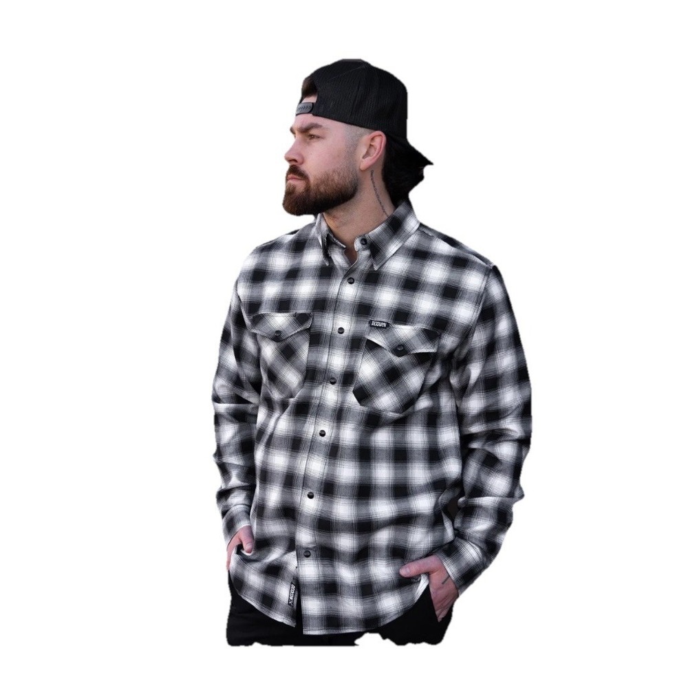 Dixxon Flannel Shirt Heritage L Plaid Button Front Workwear Streetwear